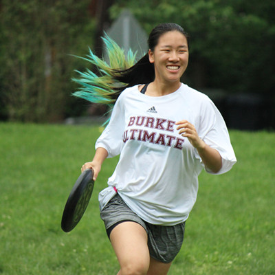 student frisbee player