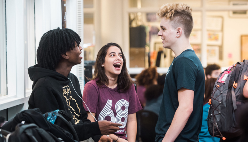 students laughing